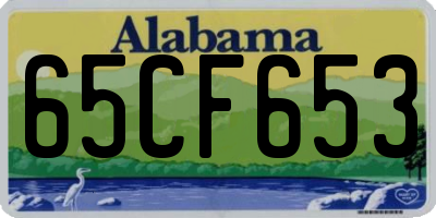 AL license plate 65CF653