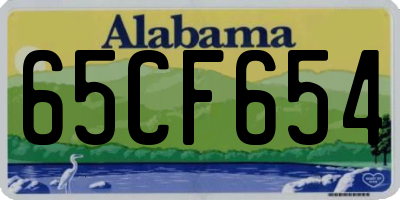 AL license plate 65CF654