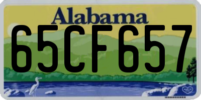 AL license plate 65CF657