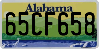 AL license plate 65CF658