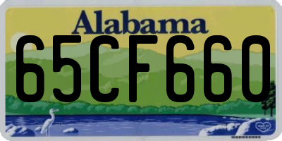 AL license plate 65CF660