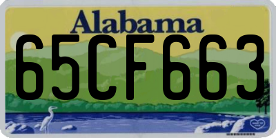 AL license plate 65CF663