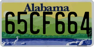 AL license plate 65CF664