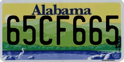AL license plate 65CF665