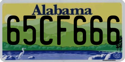 AL license plate 65CF666