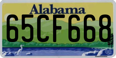 AL license plate 65CF668