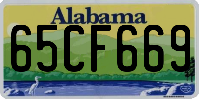 AL license plate 65CF669