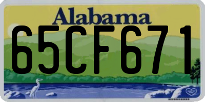 AL license plate 65CF671