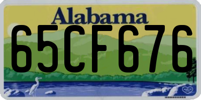 AL license plate 65CF676