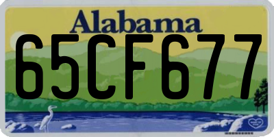 AL license plate 65CF677