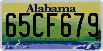 AL license plate 65CF679