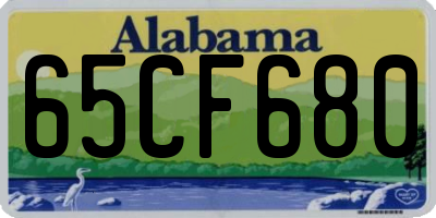 AL license plate 65CF680