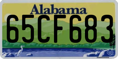 AL license plate 65CF683