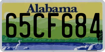 AL license plate 65CF684