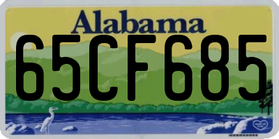 AL license plate 65CF685