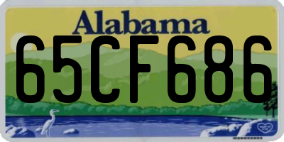 AL license plate 65CF686