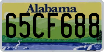 AL license plate 65CF688