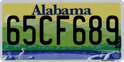 AL license plate 65CF689