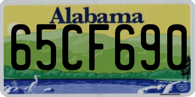 AL license plate 65CF690