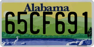 AL license plate 65CF691