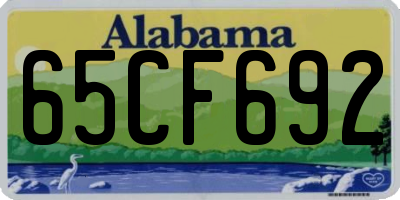 AL license plate 65CF692