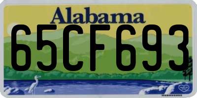 AL license plate 65CF693