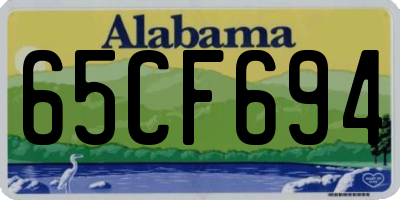 AL license plate 65CF694
