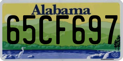 AL license plate 65CF697