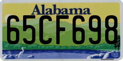AL license plate 65CF698
