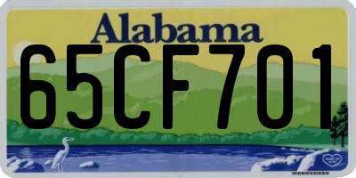 AL license plate 65CF701