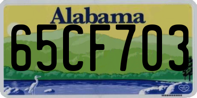 AL license plate 65CF703