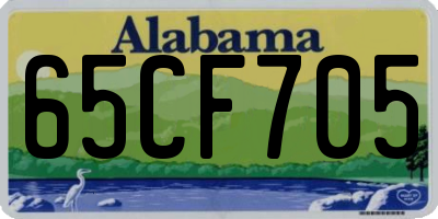 AL license plate 65CF705