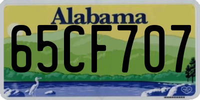 AL license plate 65CF707