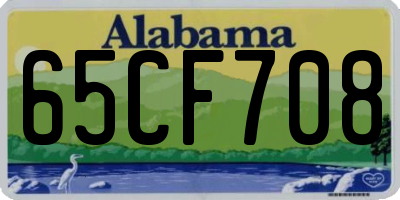 AL license plate 65CF708