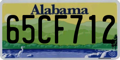 AL license plate 65CF712