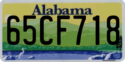 AL license plate 65CF718