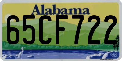 AL license plate 65CF722