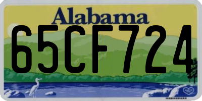 AL license plate 65CF724