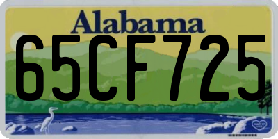 AL license plate 65CF725
