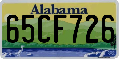 AL license plate 65CF726