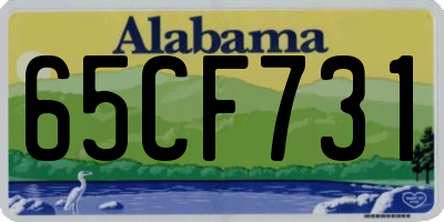 AL license plate 65CF731