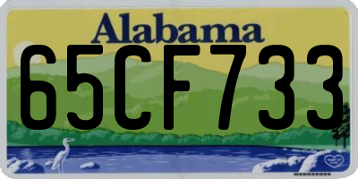 AL license plate 65CF733