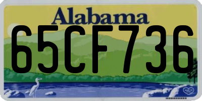 AL license plate 65CF736
