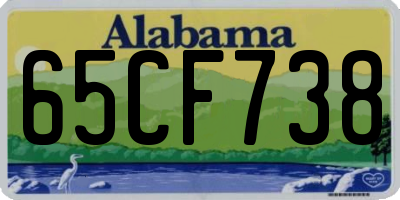 AL license plate 65CF738