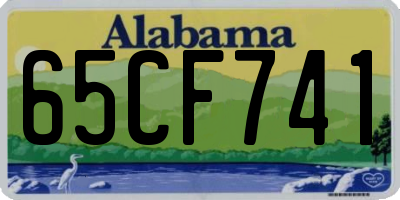 AL license plate 65CF741