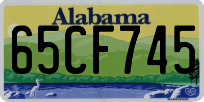 AL license plate 65CF745