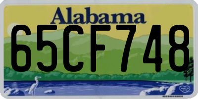 AL license plate 65CF748