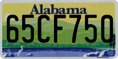 AL license plate 65CF750
