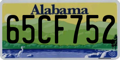 AL license plate 65CF752