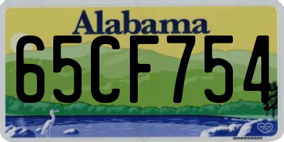 AL license plate 65CF754